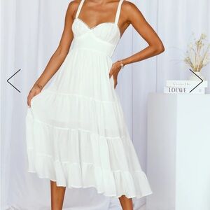 Hello Molly Freshly Brewed White Dress XS
